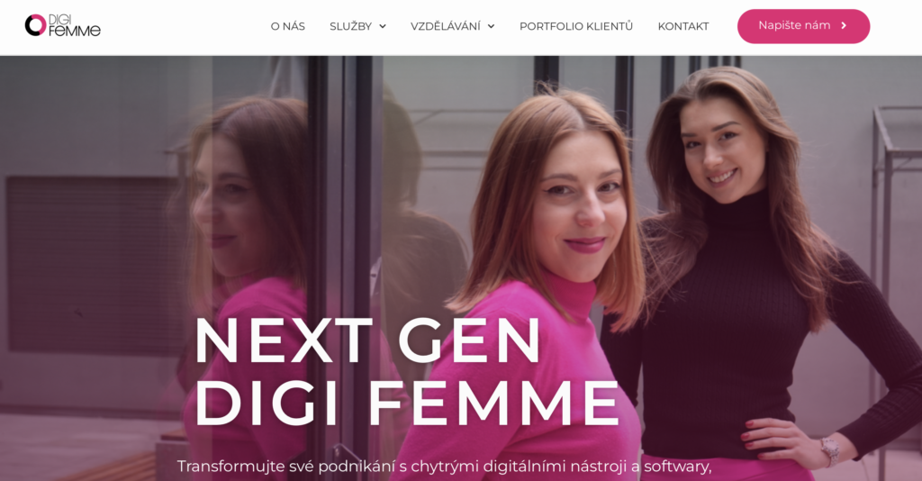 view of company website