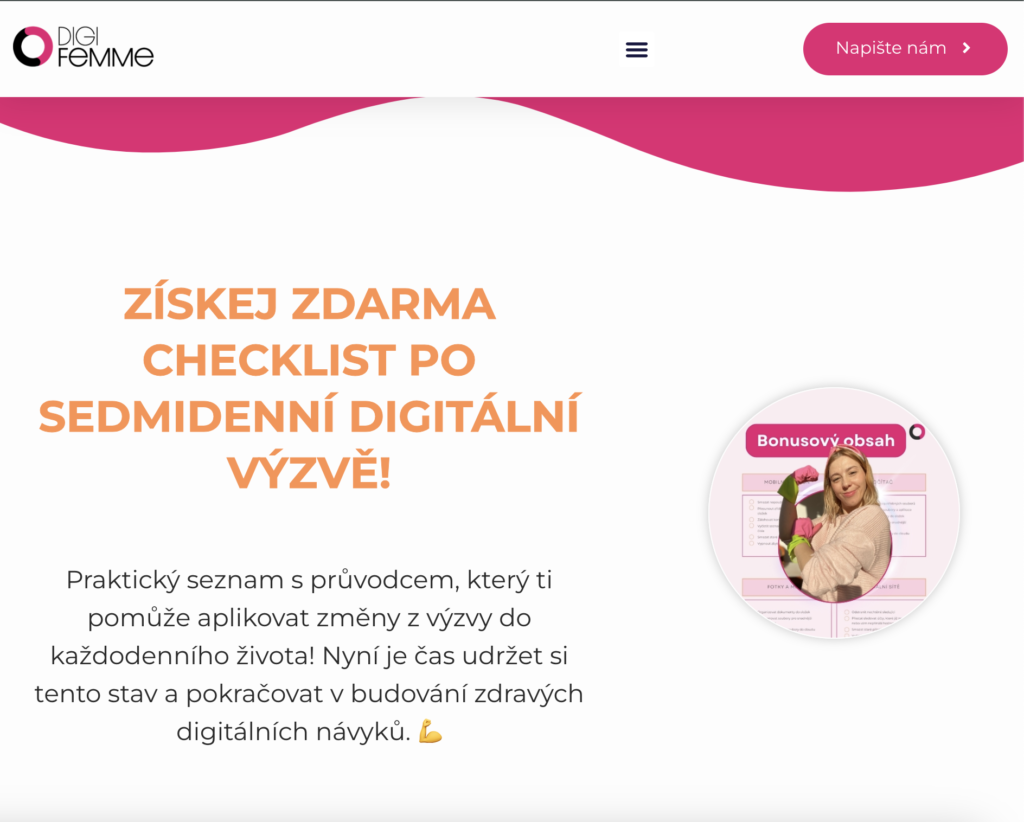 graphic adjustments to the website and landing page